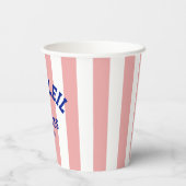 Le Soleil Vacances Franse Rivièra Cabana Stripe Papieren Bekers (Achterkant)