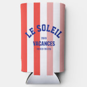 Le Soleil Vacances Franse Rivièra Cabana Stripe Seltzer Blikjeskoeler (Voorkant)