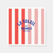 Le Soleil Vacances Franse Rivièra Cabana Stripe Servet (Voorkant)