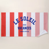 Le Soleil Vacances Franse Rivièra Cabana Stripe Strandlaken (Voorkant)