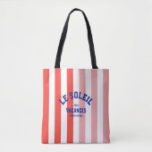 Le Soleil Vacances Franse Rivièra Cabana Stripe Tote Bag (Voorkant)