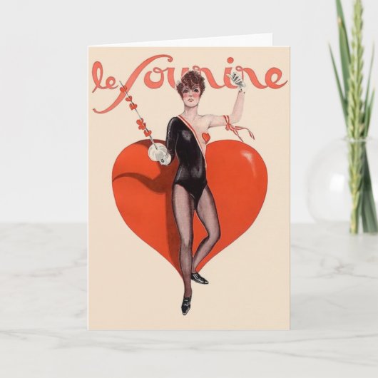 Le Sourire Fencer Wenskaart Kaart (Voorkant)