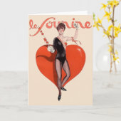 Le Sourire Fencer Wenskaart Kaart (Gele Bloem)