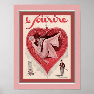 "Le Sourire" Frans Deco Magazine Hoesje Poster