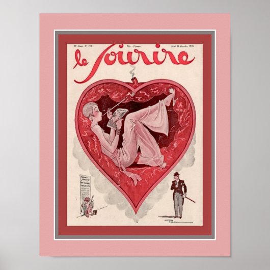 "Le Sourire" Frans Deco Magazine Hoesje Poster (Voorkant)
