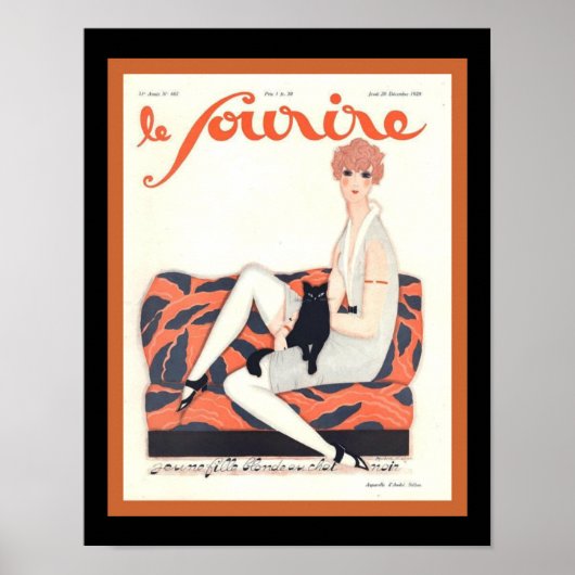 Le Sourire French Deco 1928 Hoesje 11x14 Poster (Voorkant)