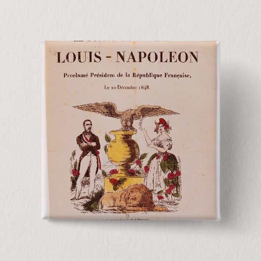 Le Suffrage Universel Vierkante Button 5,1 Cm (Voorkant)