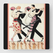 "Le Tango" Art Deco Wall klok (Voorkant)