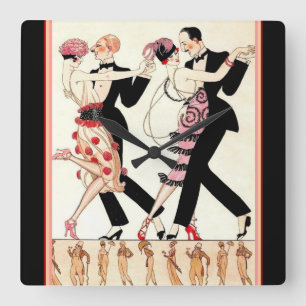 "Le Tango" Art Deco Wall klok