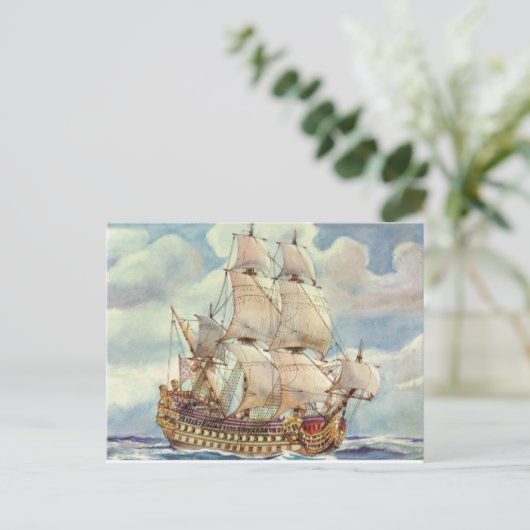 Le Terrible, Warship of Louis XIV Briefkaart (Staand voorkant)