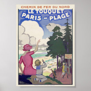Le Touquet-Paris-Plage Vintage Poster jaren 20