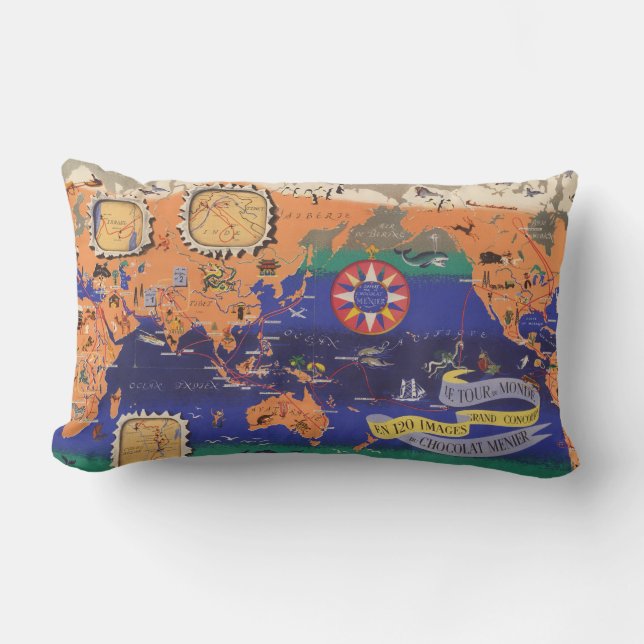 Le Tour du Monde Kussen (Voorkant)