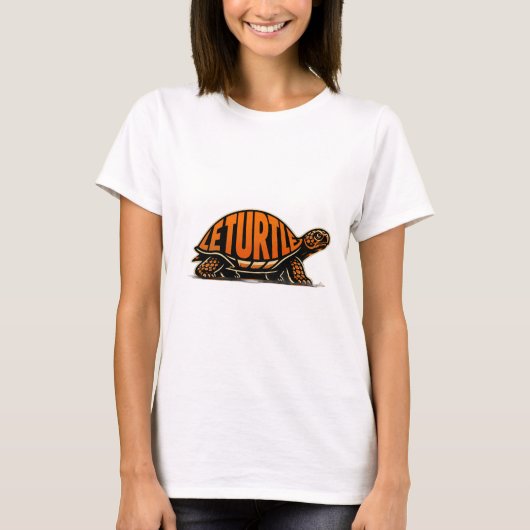 Le Turtle Schildpad T-shirt (Voorkant)