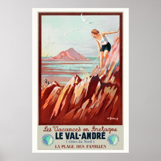 Le Val André France Vintage Poster 1930 (Voorkant)