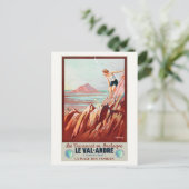 Le Val André France Vintage Poster 1930 Briefkaart (Staand voorkant)