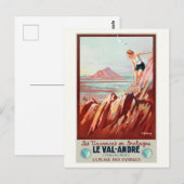 Le Val André France Vintage Poster 1930 Briefkaart (Voorkant / Achterkant)
