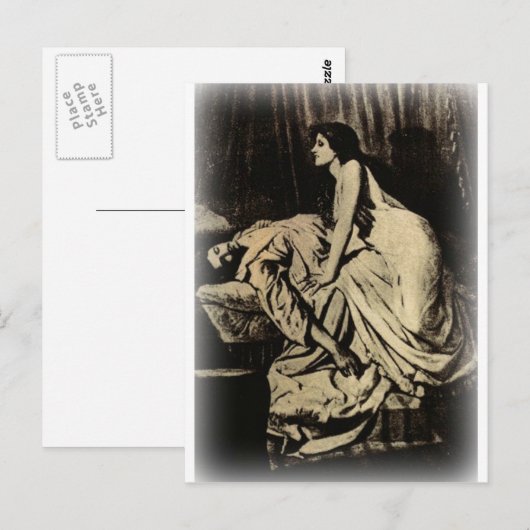 Le Vampire by Burne-Jones 1897 Briefkaart (Voorkant / Achterkant)