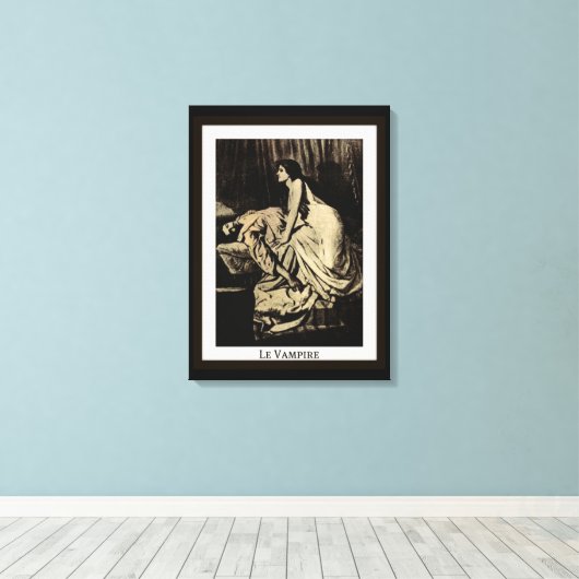 Le Vampire van Burne-Jones Canvas Afdruk (Insitu (Houten vloer))