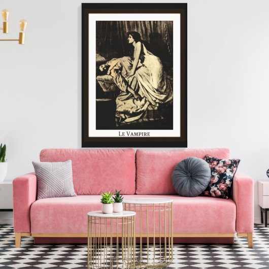 Le Vampire van Burne-Jones Canvas Afdruk (Insitu (Woonkamer))