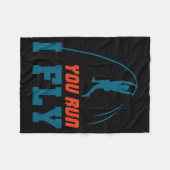 Le Vault Funny Levault Vaulting You Run I Fly  Fleece Deken (Voorkant (Horizontaal))