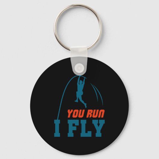 Le Vault Funny Levault Vaulting You Run I Fly  Sleutelhanger (Voorkant)