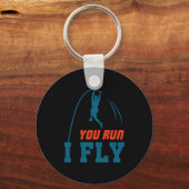 Le Vault Funny Levault Vaulting You Run I Fly  Sleutelhanger (Voorkant)