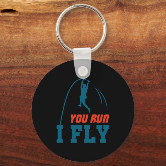 Le Vault Funny Levault Vaulting You Run I Fly Sleutelhanger (Voorkant)