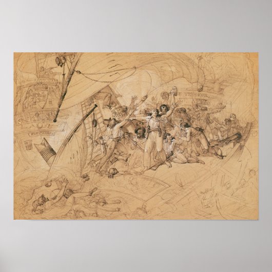 Le Vengeur du Peuple' Sinking Battle of the Peuple Poster (Voorkant)