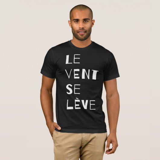 Le Vent Se Leve, Frans T-shirt (Voorkant volledig)