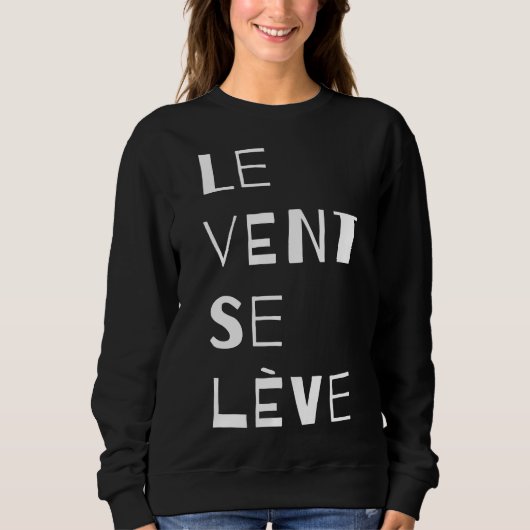 Le Vent Se Leve - White Hoodie Trui (Voorkant)