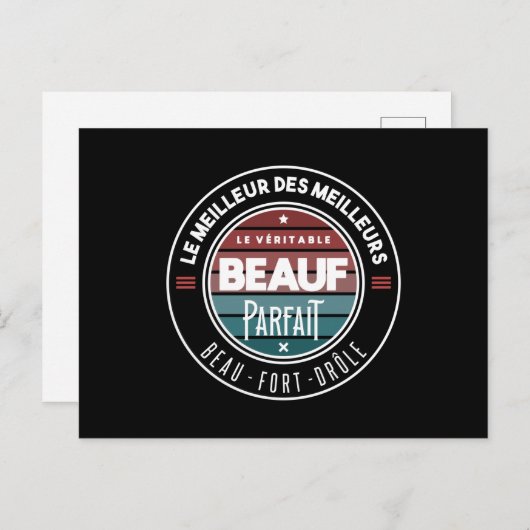 Le véritable beauf parfait briefkaart (Voorkant / Achterkant)