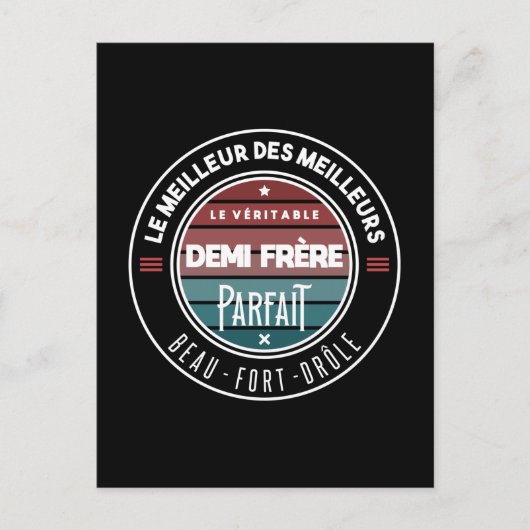 Le véritable demi frère parfait briefkaart (Voorkant)