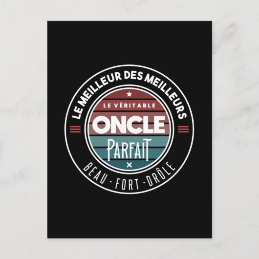 Le véritable oncle parfait briefkaart (Voorkant)