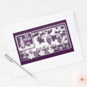 Le Vin,  wijnlabel Rechthoekige Sticker (Envelop)