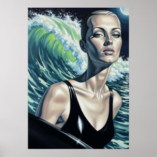 LE VISAGE DE LA VAGUE (Het gezicht van de golf) Poster