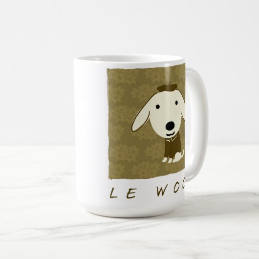 Le Wof Cute Puppy Dog Koffiemok (Voorkant rechts)