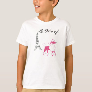 Le Wof Pink Poodle in Parijs T-shirt
