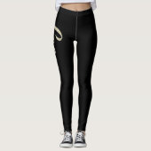Lea white gold Handwriting Hose Leggings (Voorkant)