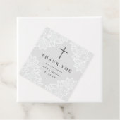  leace grijs baptisme bedankt bedankjes labels (In situ)