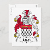 Leach Family Crest Briefkaart (Voorkant / Achterkant)