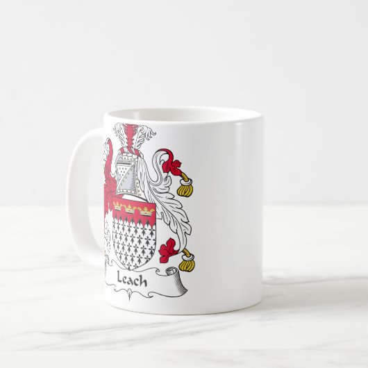 Leach Family Crest Koffiemok (Voorkant links)
