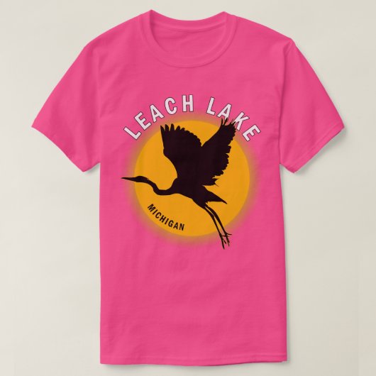 Leach Lake in Michigan Heron Sunrise T-shirt (Design voorkant)