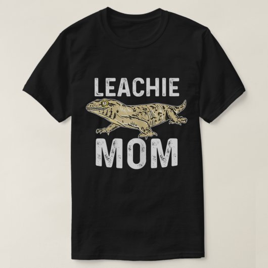 Leachie Gecko mam Nieuw Caledonian Giant Gecko Gra T-shirt (Design voorkant)