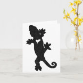 Leachie New Caledonian Gecko Artsy Distressed Kaart (Gele Bloem)
