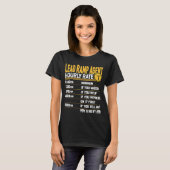 Lead Ramp Agent Hourly Rate Lead Bbagage Handler T-shirt (Voorkant volledig)