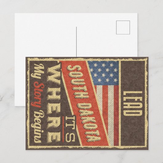 Lead South Dakota Briefkaart (Voorkant / Achterkant)