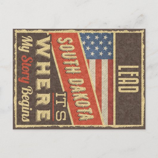 Lead South Dakota Briefkaart (Voorkant)
