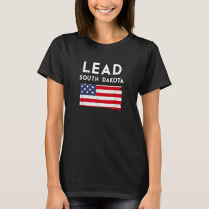 Lead South Dakota USA State America Travel South D T-shirt