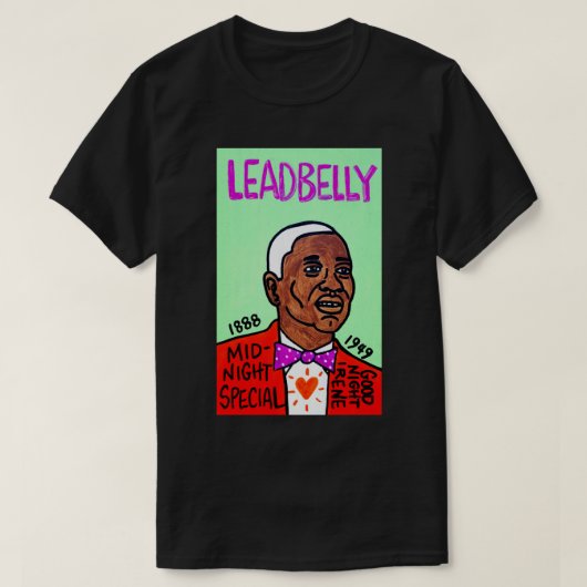 Leadbelly Blues Folk Art Classic T-Shirt (Design voorkant)