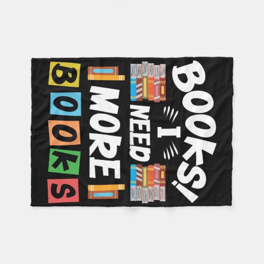 Leader-cadeauboeken die ik meer boeken nodig heb fleece deken (Voorkant (Horizontaal))